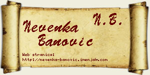 Nevenka Banović vizit kartica